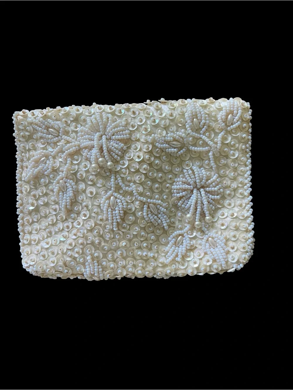 Cartier Ivory Beaded Floral Clutch